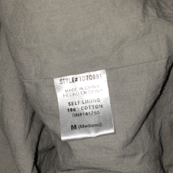 Orange Creek Gray Striped Floral Embroidered Dress Sz Medium Bell Sleeve Cotton - Picture 11 of 14